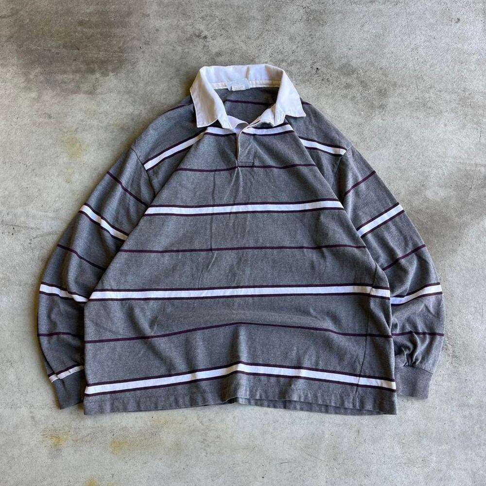 2000s vintage striped rugby‎ polo